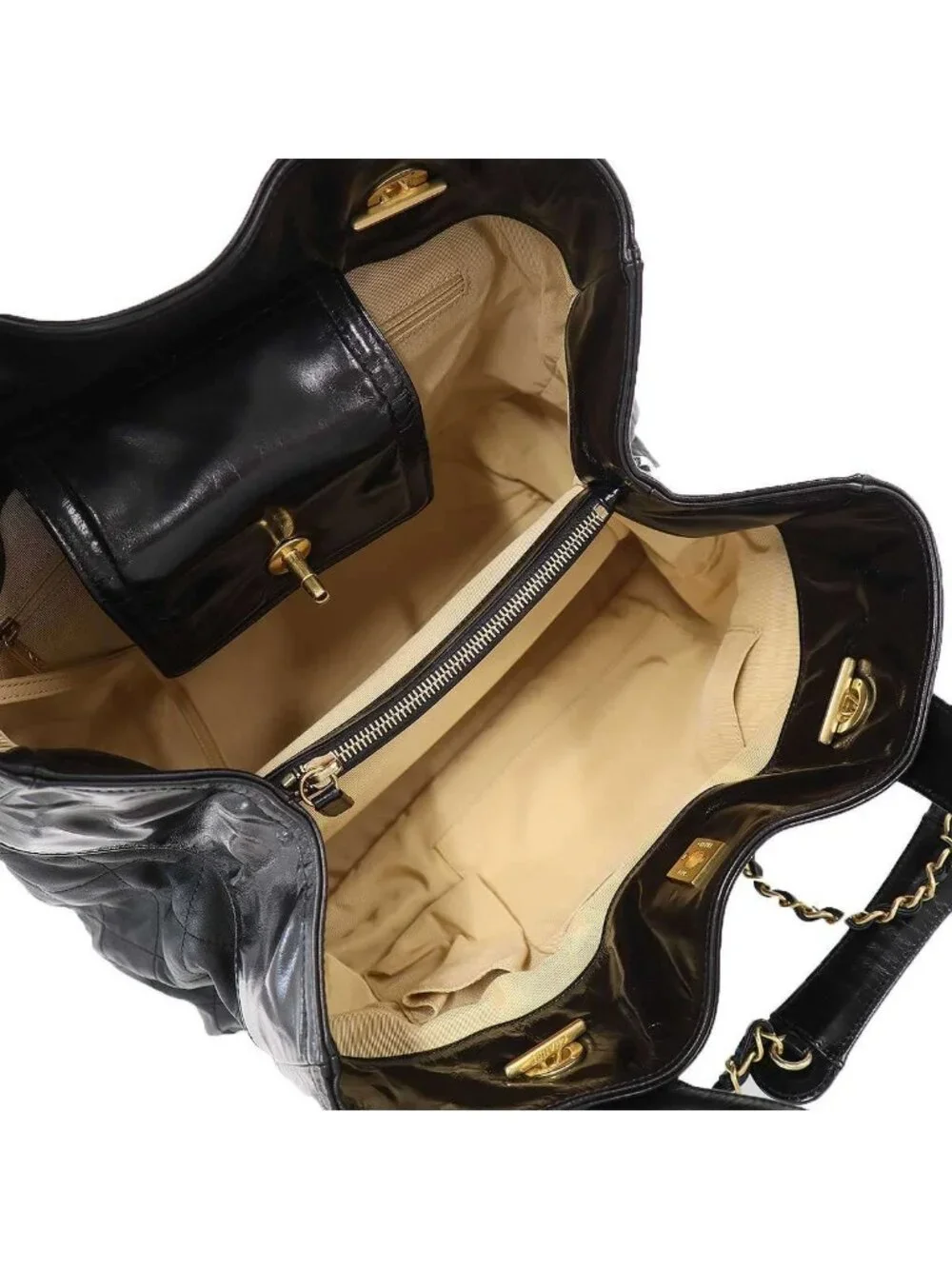 Chanel Quilted in the Mix Chain Shoulder Bag Black